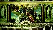 Paolo  Veronese doge sebastiano venier,s thanksgiving for the battle of lepanto oil painting artist